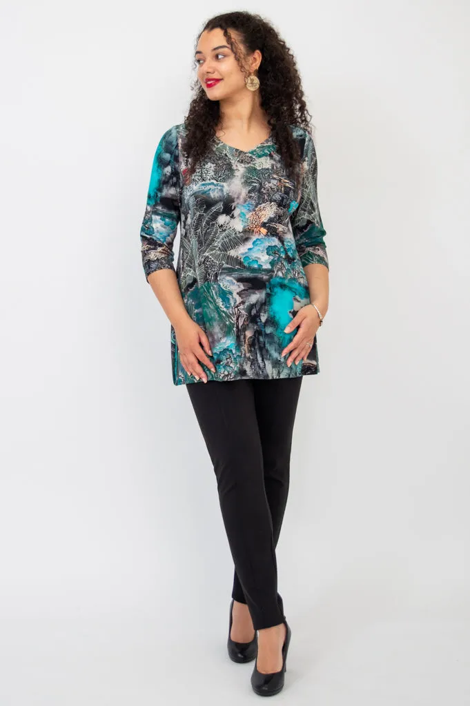 Vana 3/4 Tunic, Mandari, Bamboo