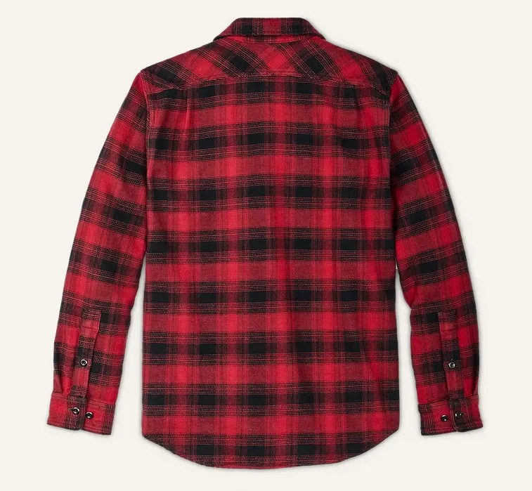 Vintage Flannel Work Shirt - Red Oak Ombre