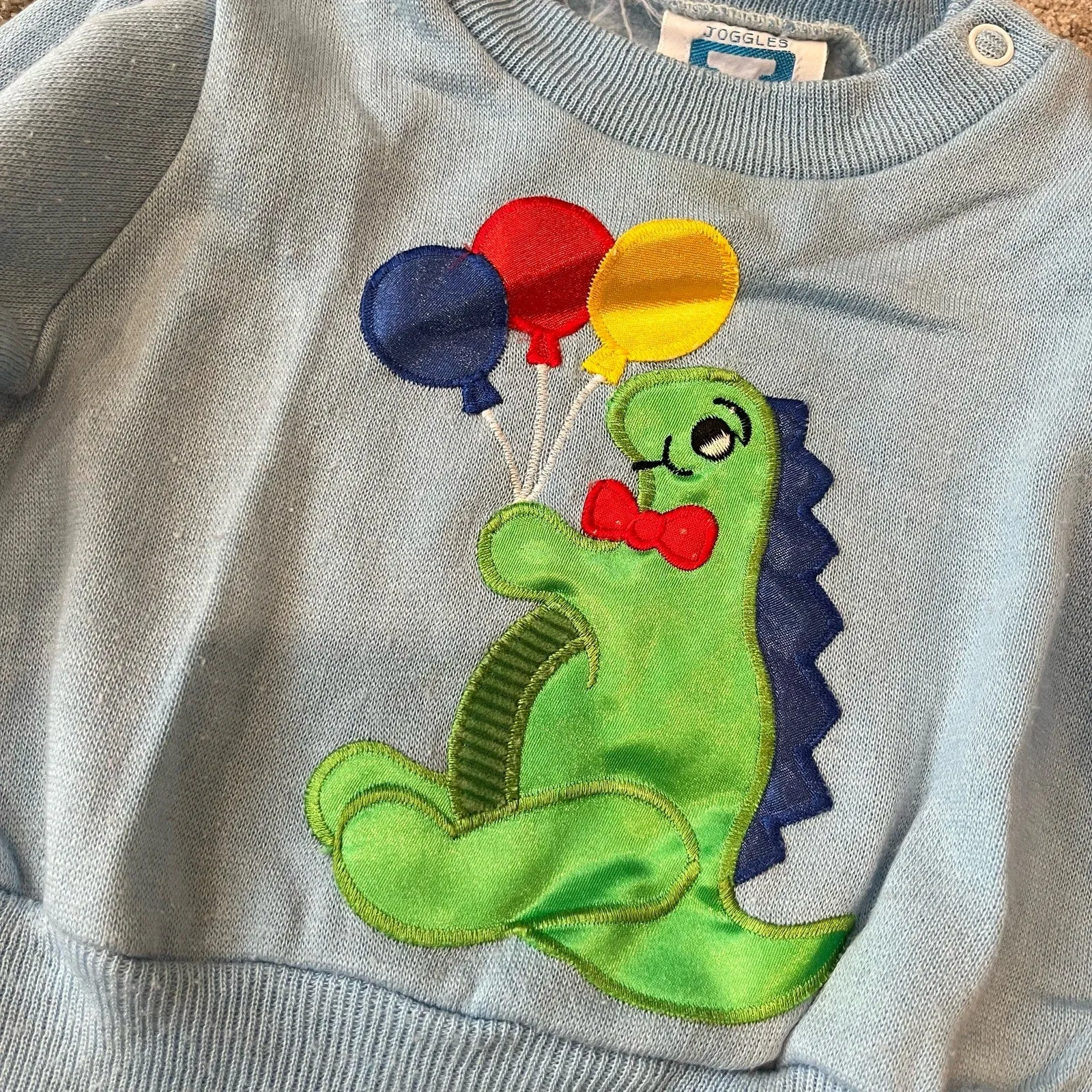 Vintage Joggles Party Dinosaur Sweatsuit 6-9 Months