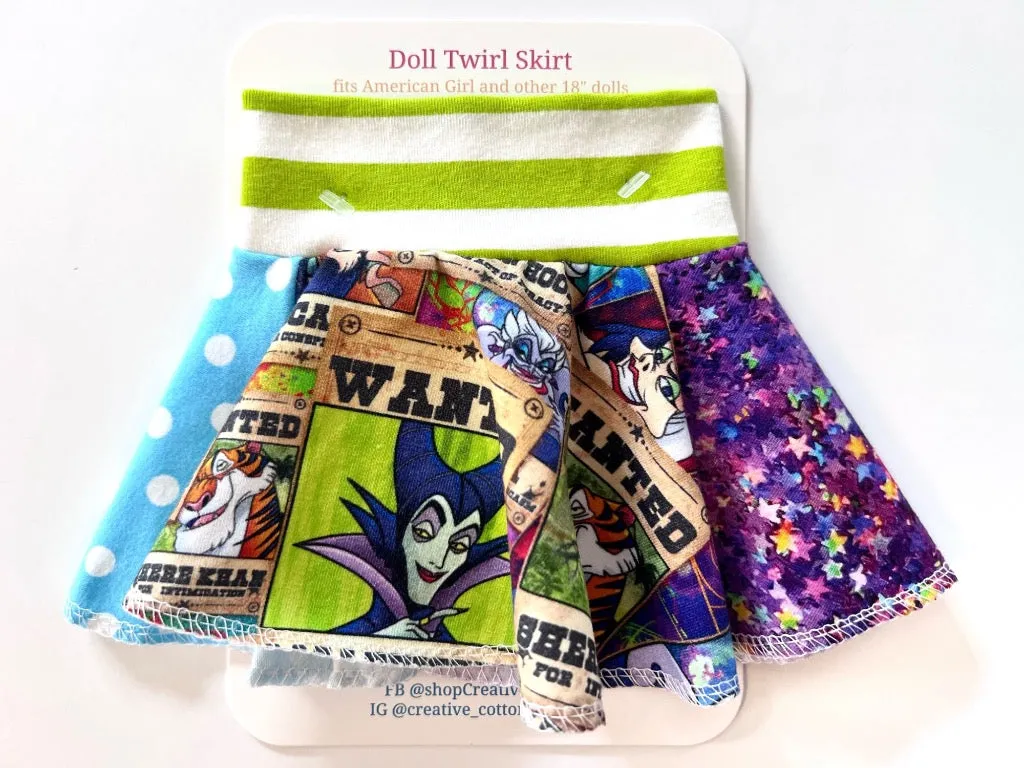 WANTED Disney Villains Doll Skirt