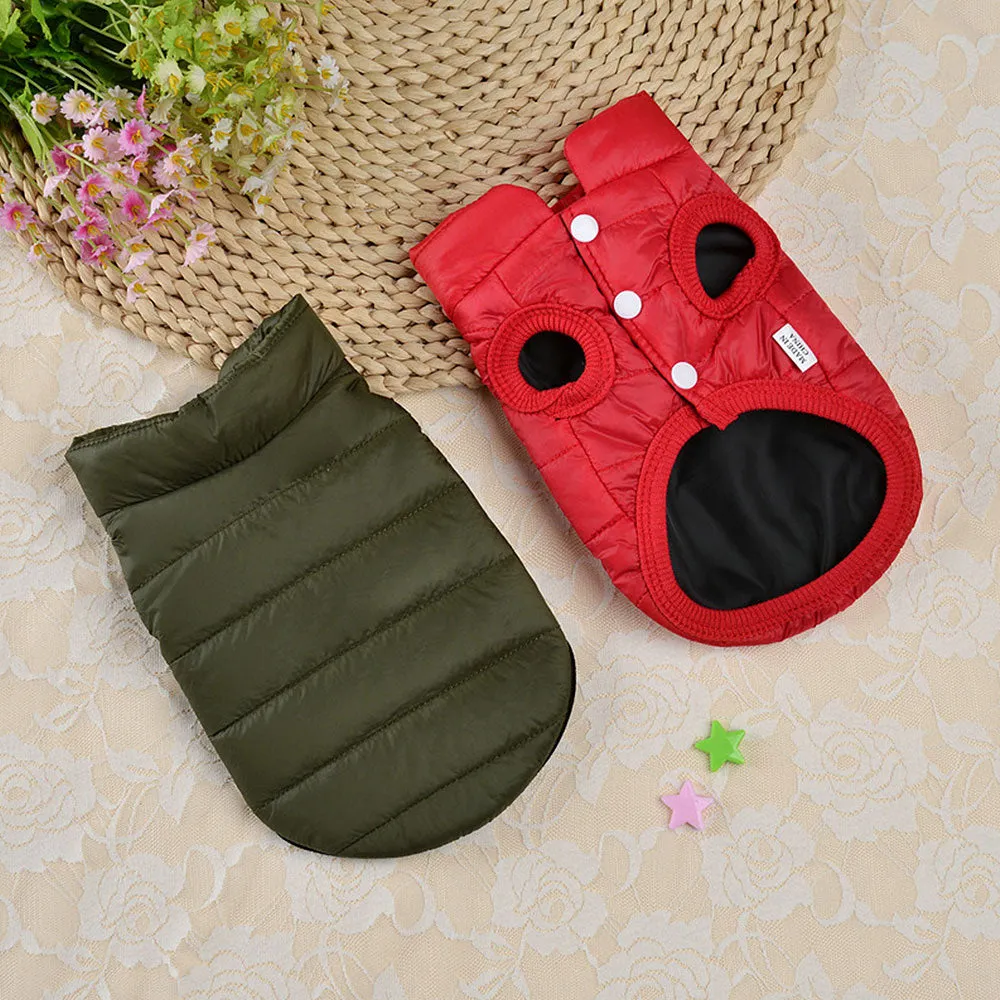 Warm Pet Dog Vest Clothes Chihuahua Pug Clothing Dogs Jacket Outfit