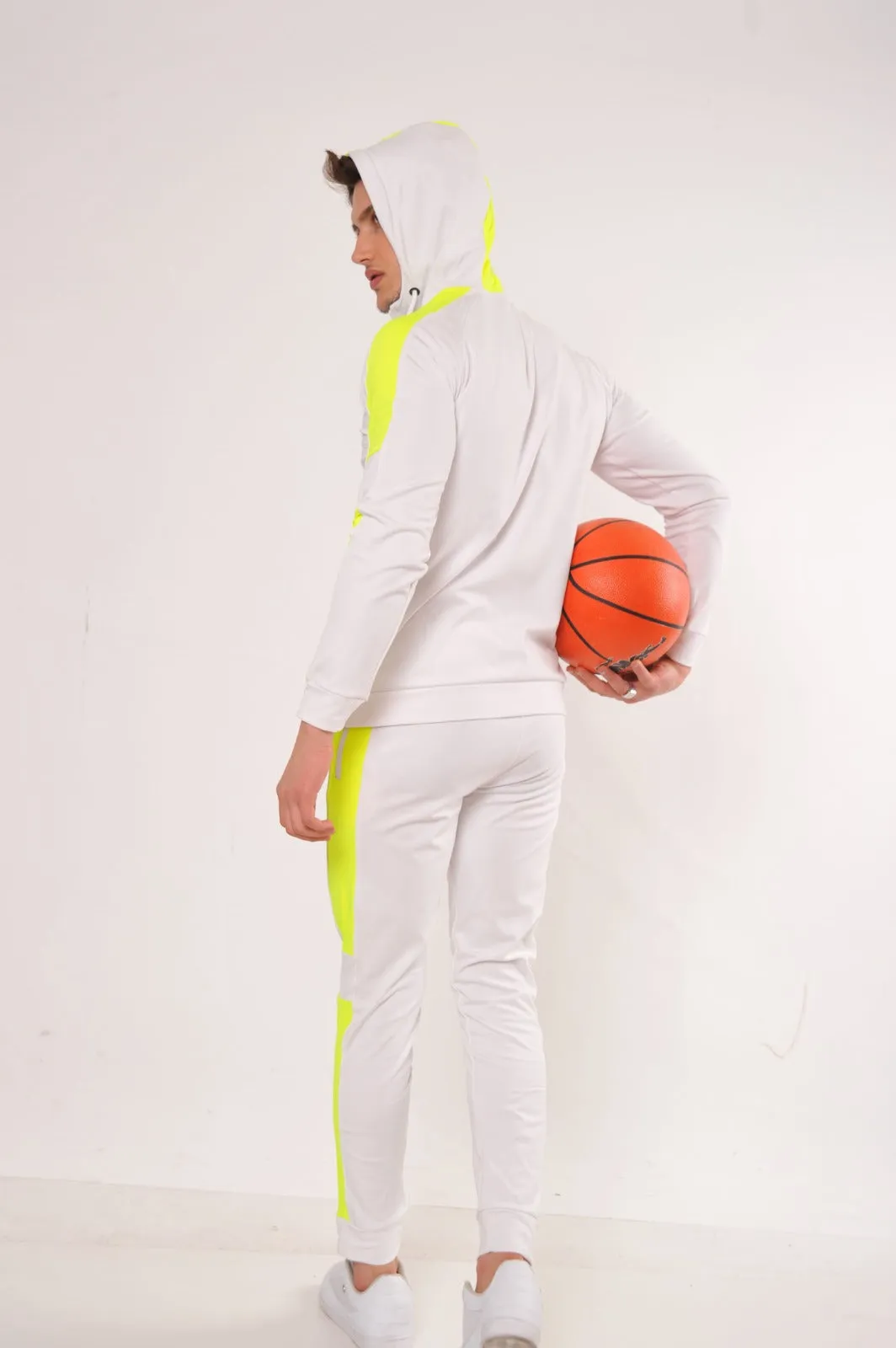 White With Neon Gradient Tracksuit Set (2pcs)