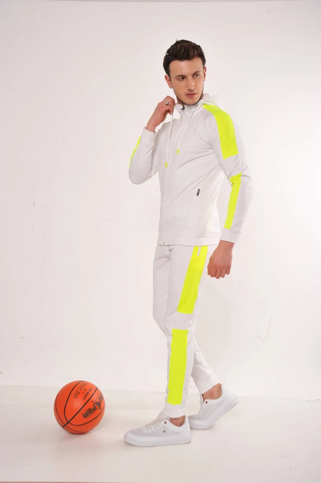 White With Neon Gradient Tracksuit Set (2pcs)