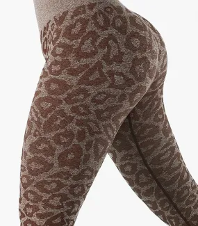 Wjczt Leopard Seamless Leggings Women High Waist Push Up Leggings for Fitness Print Workout Leggins Zebra Print Sweatpants