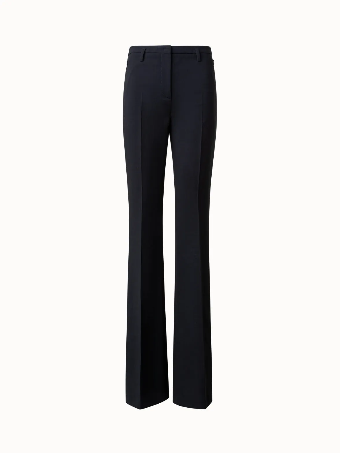 Wool Double-Face Bootcut Pants