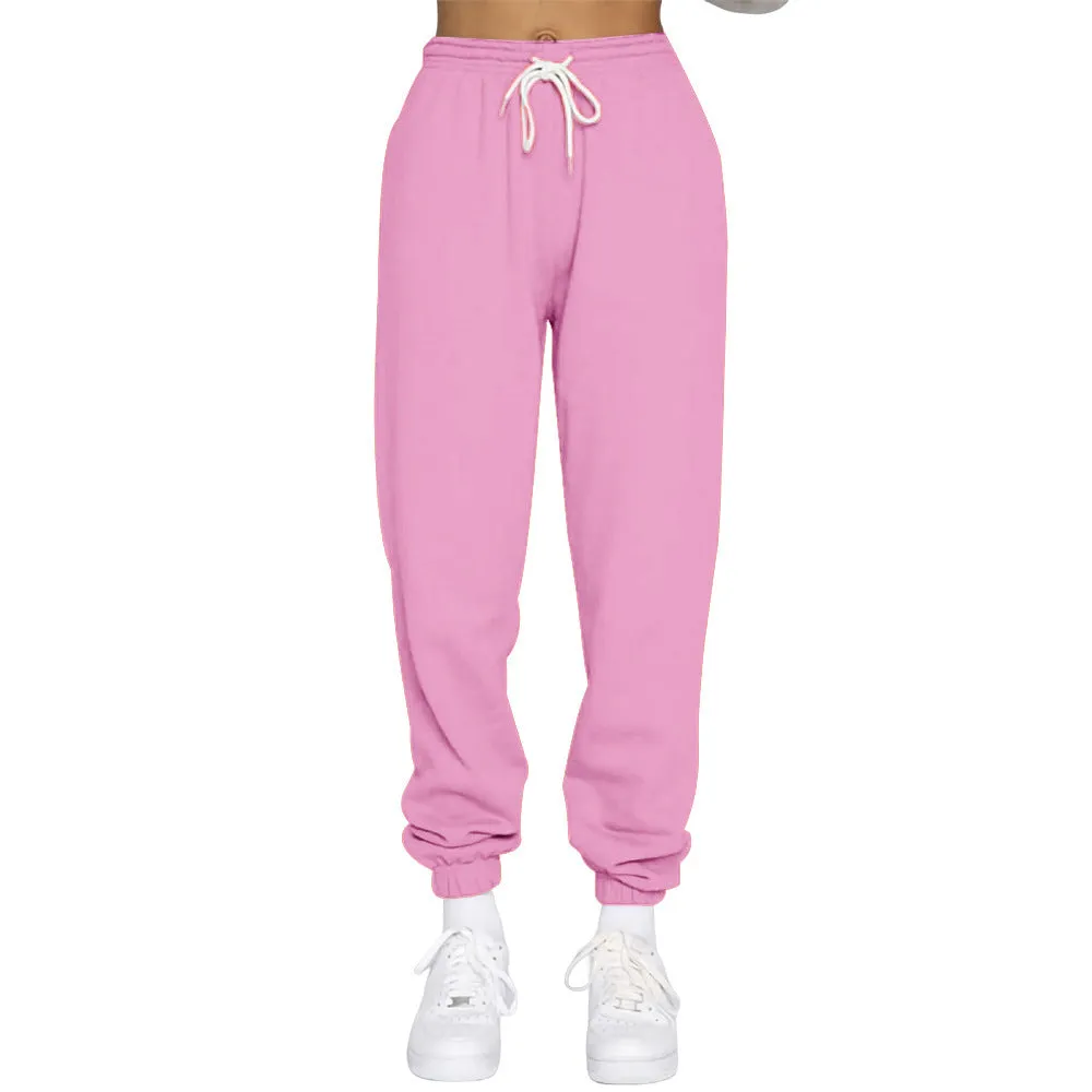 xiangtuibao Cross-Border Women's Elastic High Waist Sweatpants Solid Color Multi-Color 3D Printing Casual Sports Jogger Pants Can Be Customized-