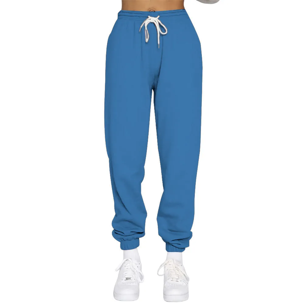 xiangtuibao Cross-Border Women's Elastic High Waist Sweatpants Solid Color Multi-Color 3D Printing Casual Sports Jogger Pants Can Be Customized-