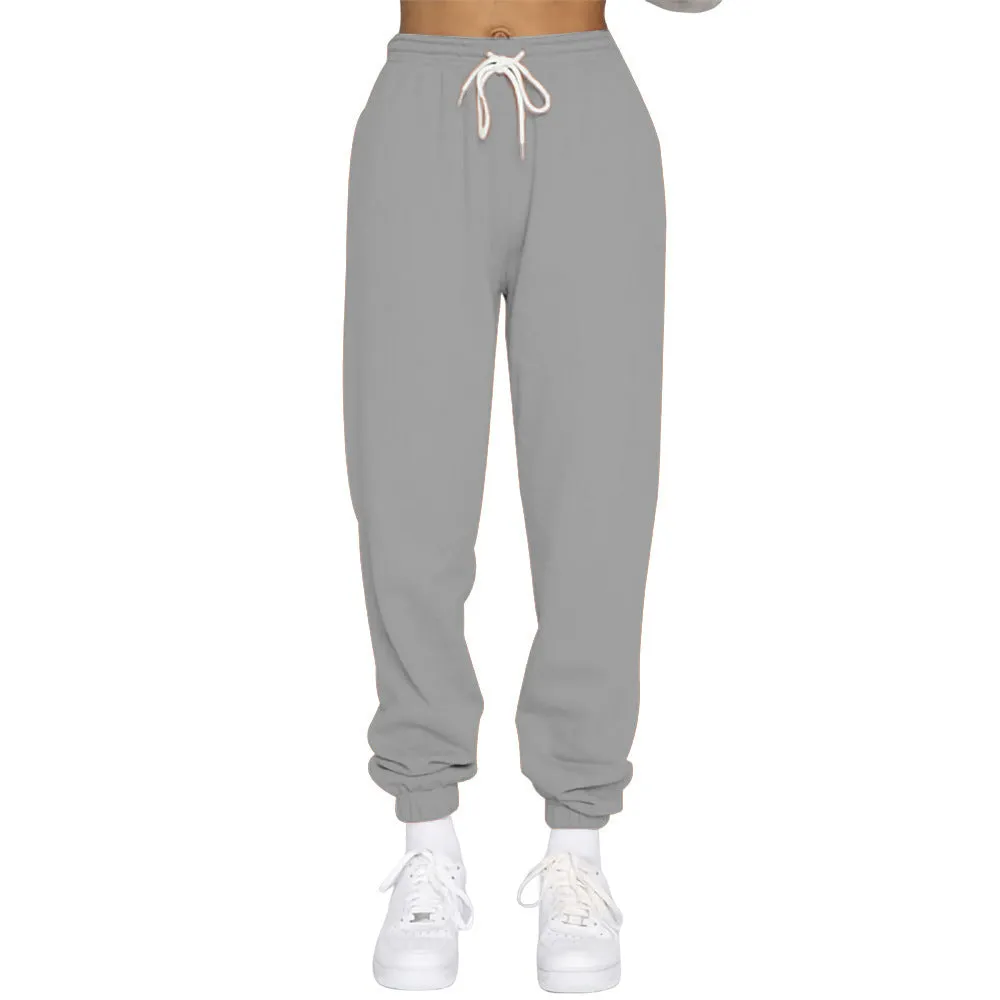 xiangtuibao Cross-Border Women's Elastic High Waist Sweatpants Solid Color Multi-Color 3D Printing Casual Sports Jogger Pants Can Be Customized-